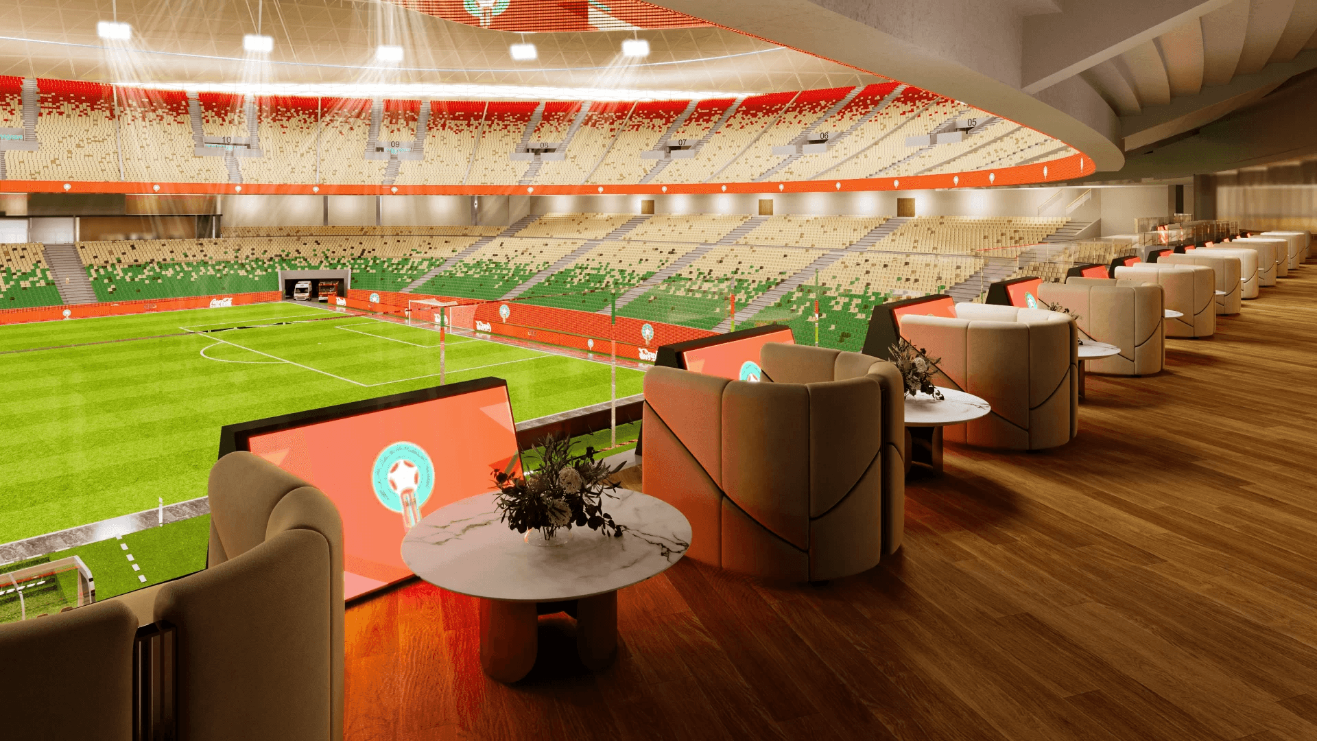 Stade et vue VIP pour La CAN de l'Innovation